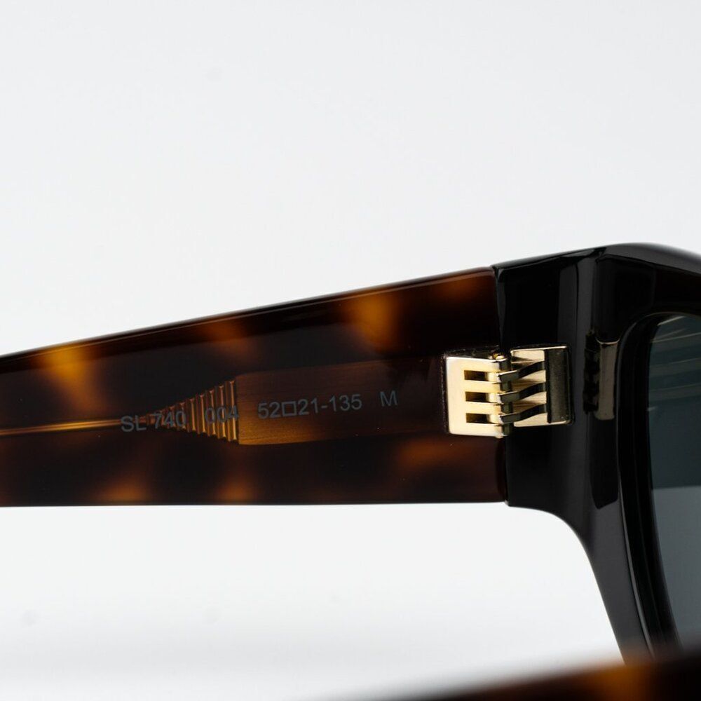 NEW Saint Laurent SL740 004 Black Havana Square Unisex Sunglasses - Picture 10 of 11